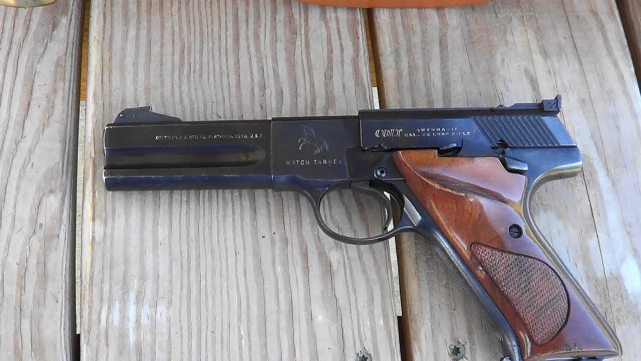Colt Woodsman Match Target 4 1/2 inch barrel - YouTube