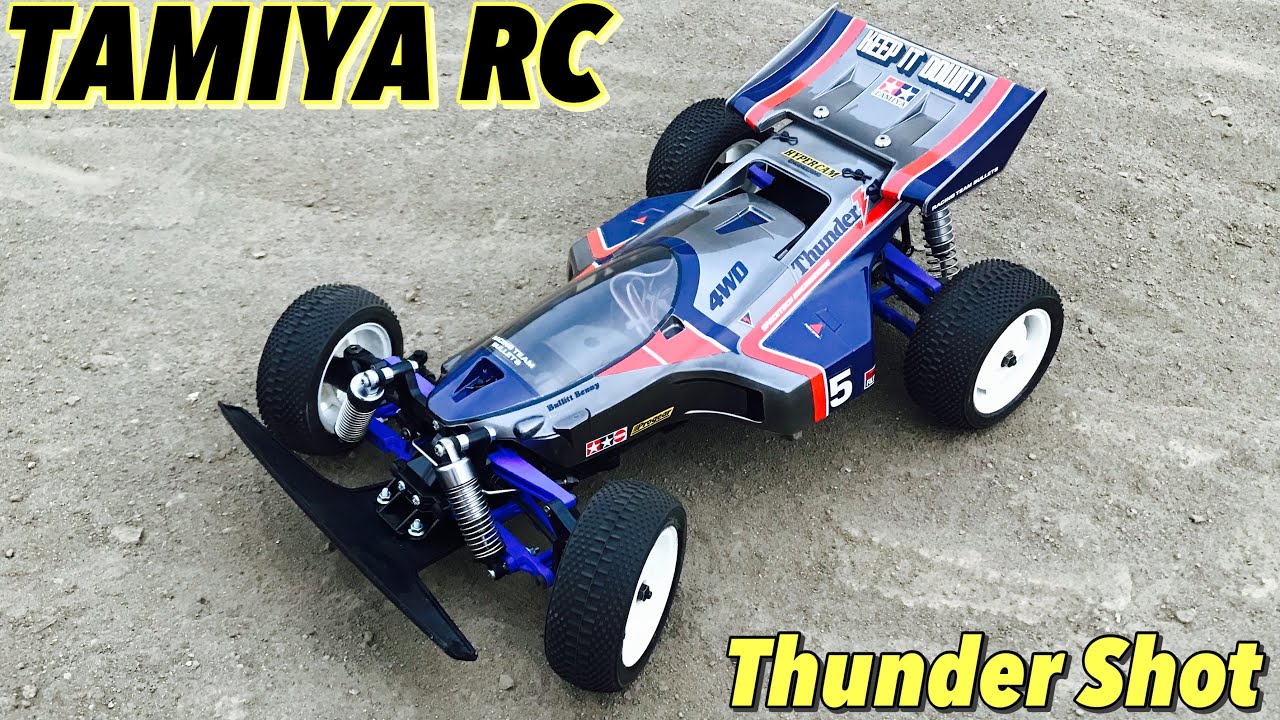 ラジコン】ブラックサンダー ショット タミヤRC オフロード 走行 - YouTube