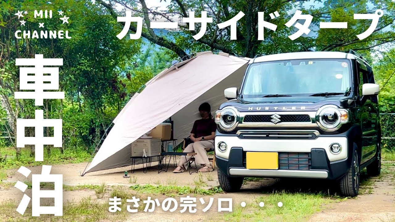 新型ハスラー】カーサイドタープ実践編。意外な訪問者現る/FIELDOOR