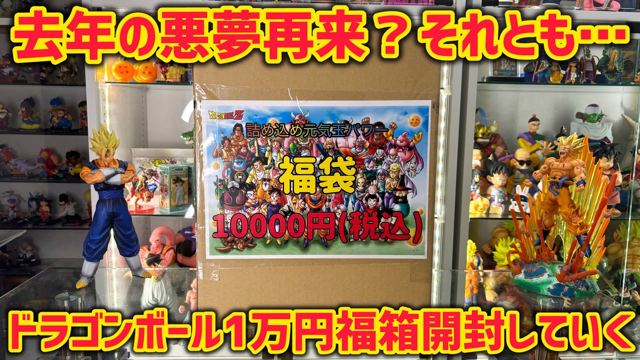 新年1発目はドラゴンボール1万円福袋を開封していくっ！ 去年の悪夢