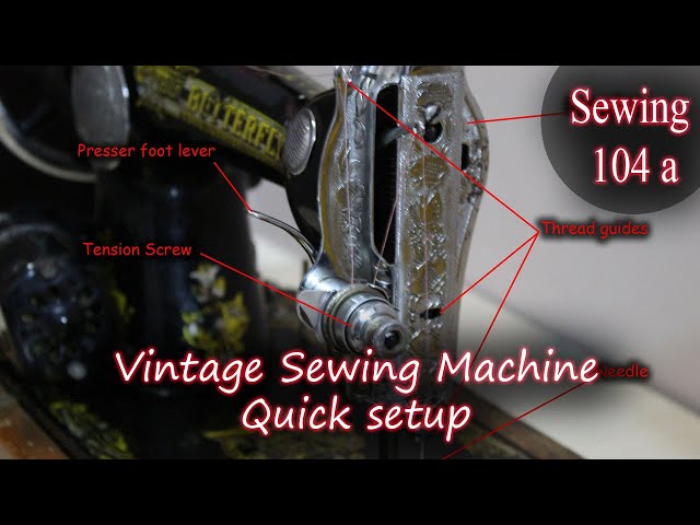 How to set up your Vintage style Treadle Sewing Machine (Head only