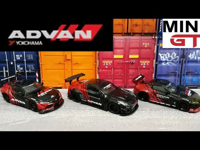 Mini GT Team Advan Liberty Walk GTR, HKS & SEMA Pandem Supra - YouTube