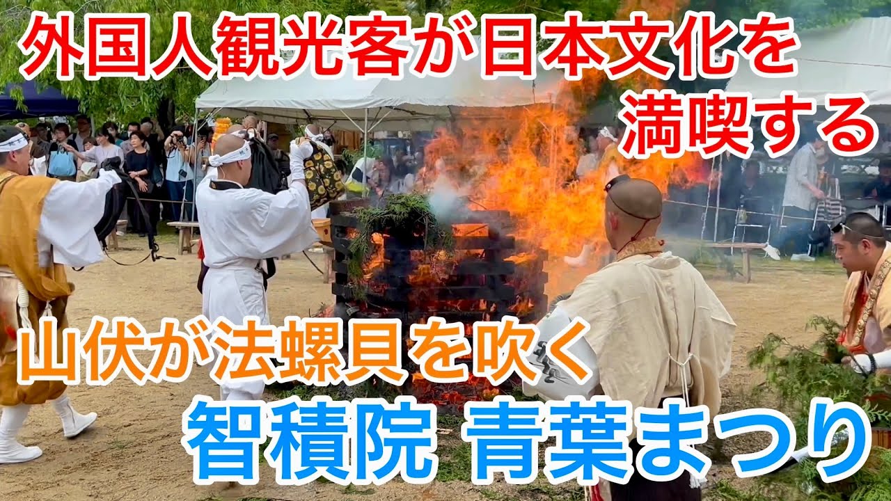 2025年6月15日 【京都智積院 青葉まつり】山伏が法螺貝を吹く柴燈大