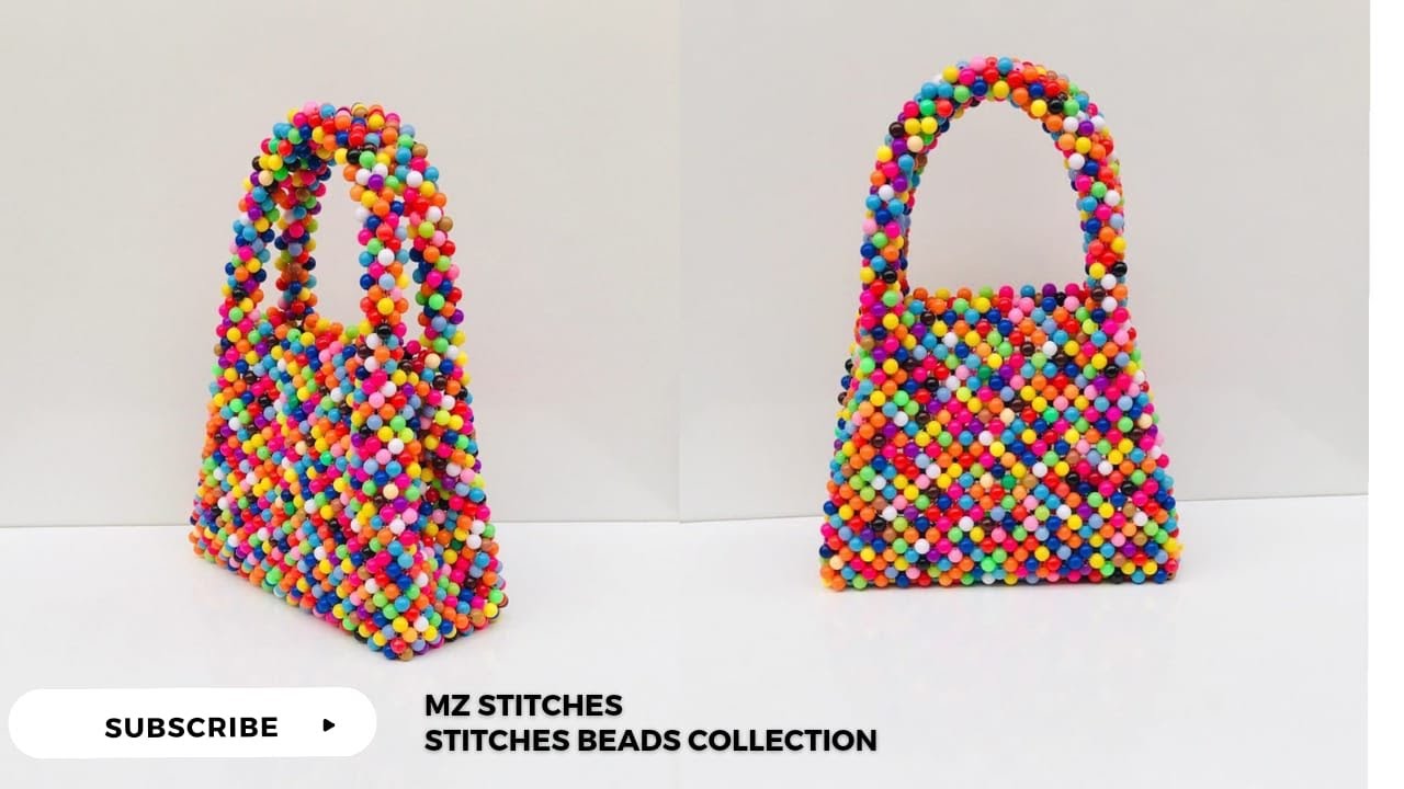 How to make a simple BEADED BAG //DIY Tutorial //beginners