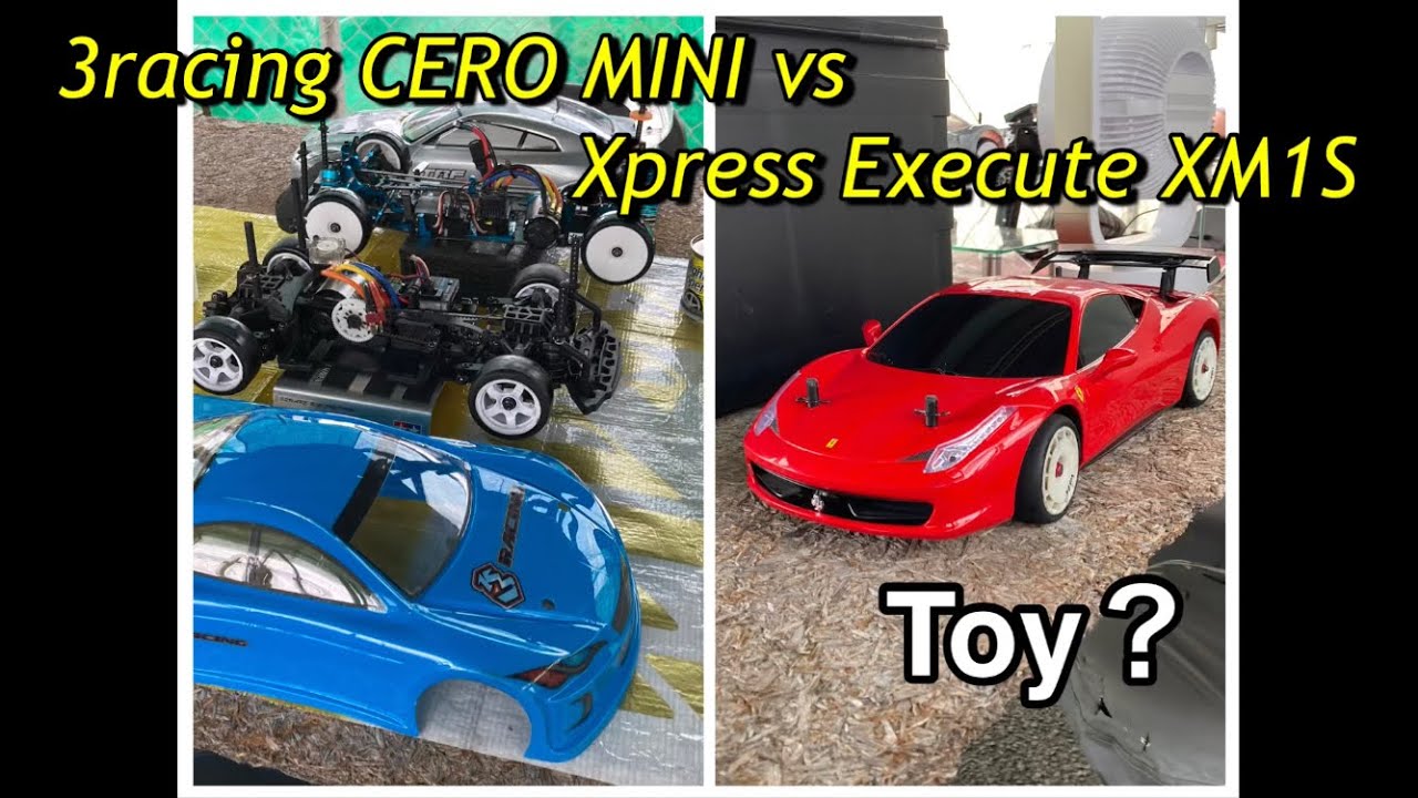 3racing CERO MINI vs Xpress Execute XM1S トイラジボディ - YouTube