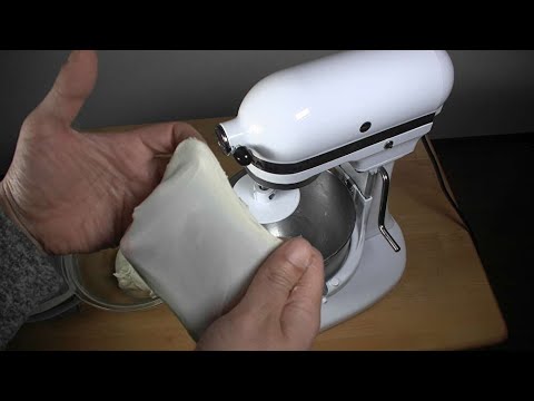 KitchenAid] Making bread (white bread) with a tabletop mixer - YouTube