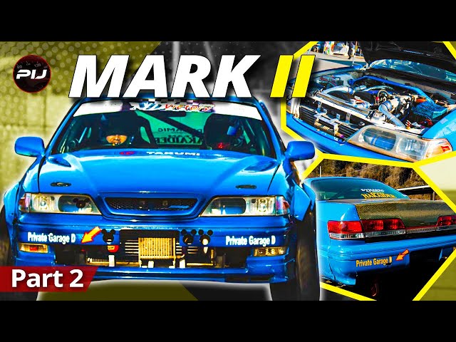 後編】ドリフトの大会に出場する青の色にこだわった100系マーク II を