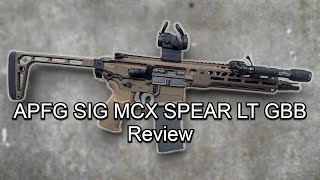 Airsoft APFG SIG MCX Spear LT 9in GBB Review - YouTube