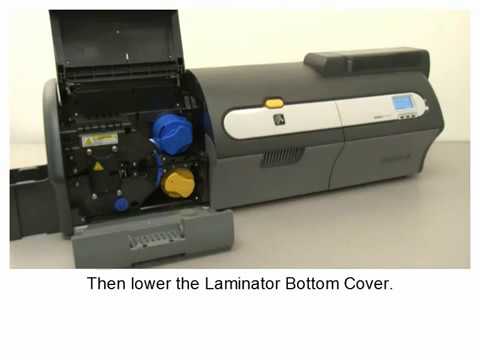 Zebra ZXP Series 7 Card Printer: Loading Laminate - YouTube
