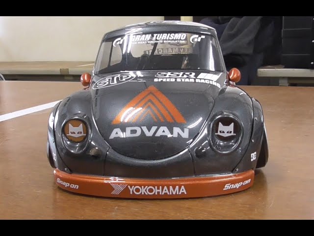 Tさん NEW Mシャーシ BODYCHEVRONスバル360 &走行動画RWD DRIFT RC