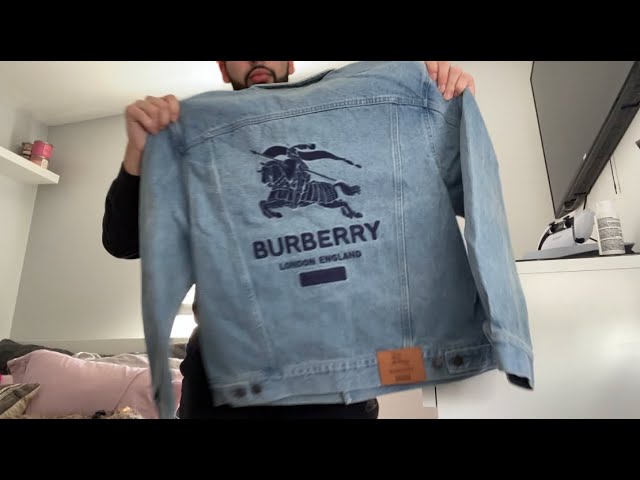 SUPREME BURBERRY DENIM TRUCKER JACKET UNBOXING/REVIEW & SIZE CHECK