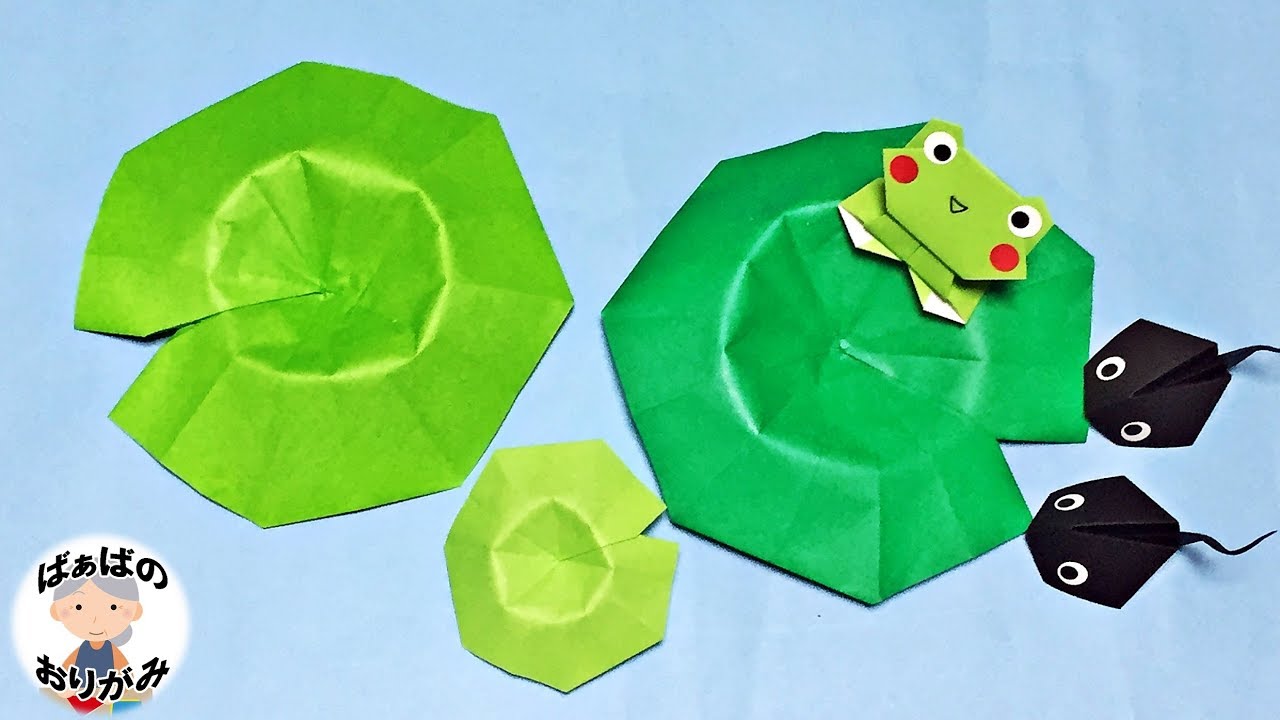 Origami] How to fold a lotus leaf [Audio commentary included] June