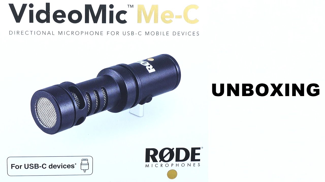 RODE VideoMic Me-C USB C vlogging microphone unboxing and a quick