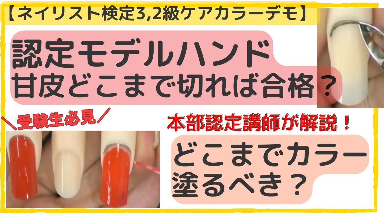 骨折なし】認定モデルハンド ネイリスト検定 JNEC 認定ハンド