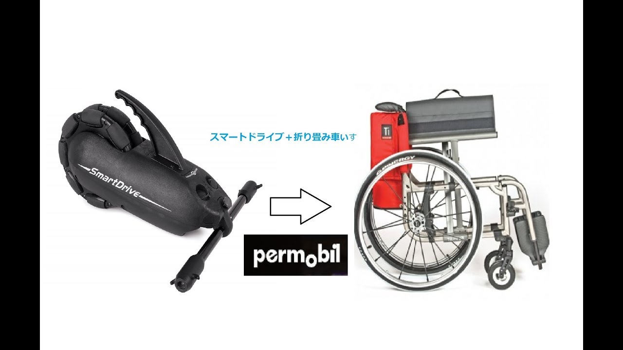 折り畳み車いす スマートドライブ取り付け方 ペルモビール日本語 - YouTube