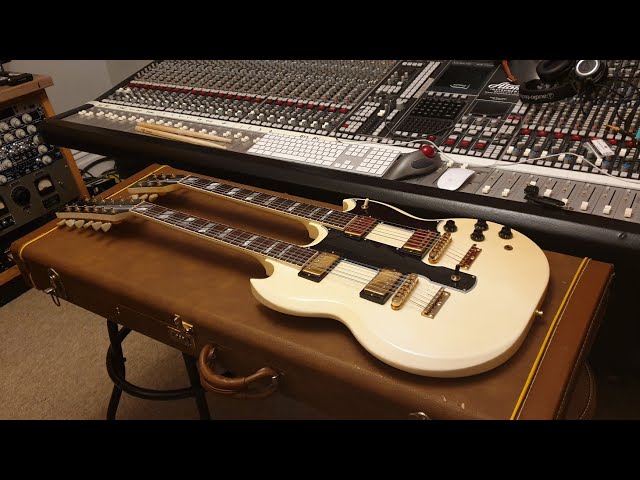 Gibson EDS-1275 Alpine White Double Neck SG 2001 Model Guitar Up