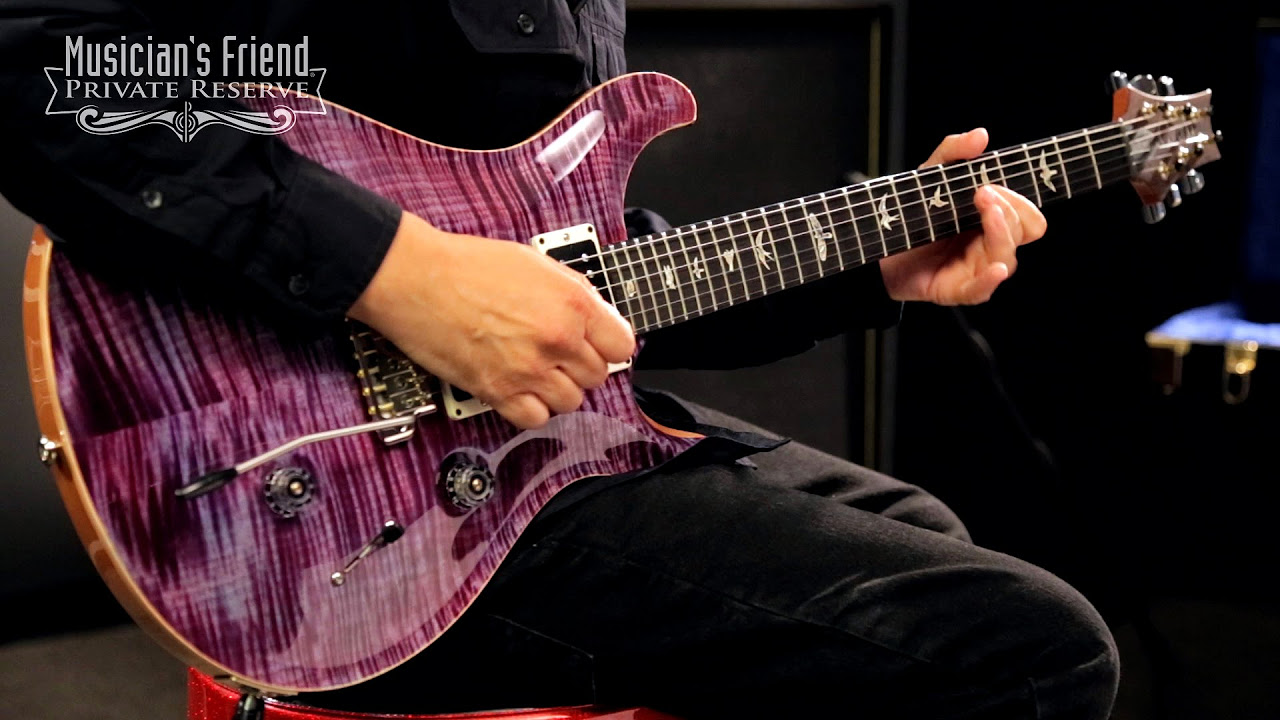 PRS Custom 24 Figured 10-Top Electric Guitar, Violet - YouTube