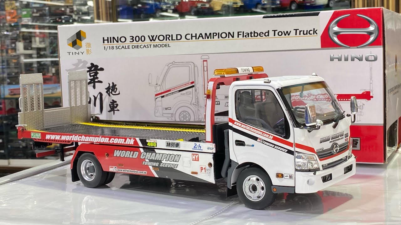 ミニカー tiny 1/18scale HINO 300 1/18 Tiny Hino 300 Flatbed Tow