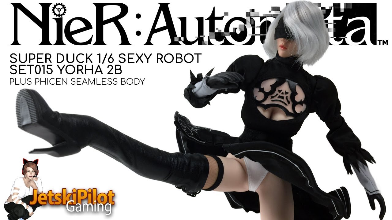 UNBOX & REVIEW: SUPER DUCK 1/6 Sexy Robot Set015 YoRHa 2B - YouTube