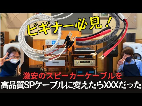 オーディオビキナー必見！】赤黒のスピーカーケーブル（たぶん100円/m