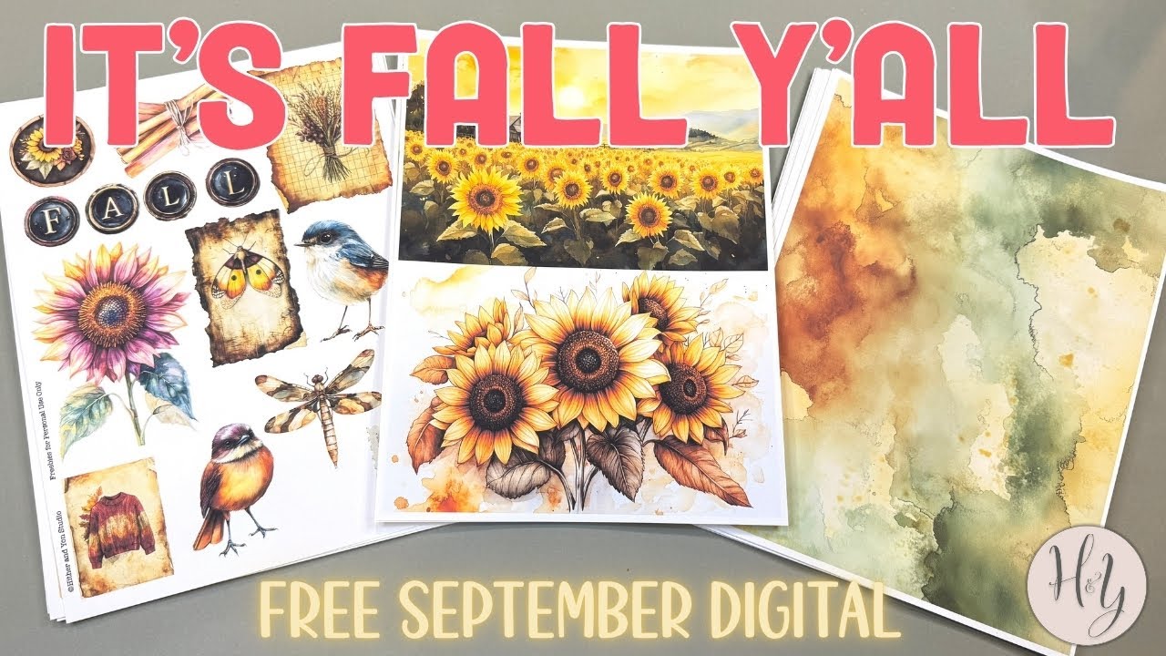 Autumn Junk Journal Kit - What is inside this free digital kit for