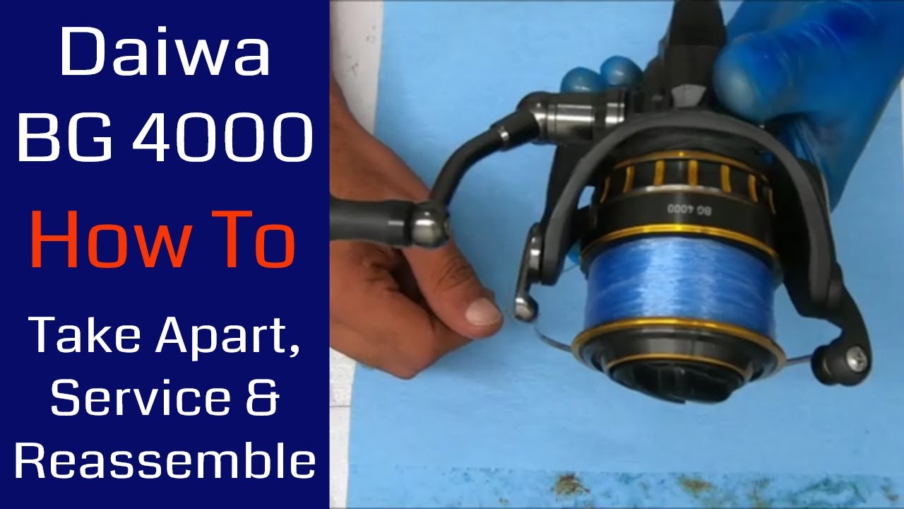 Daiwa BG 4000 Fishing Reel - How to take apart, service and