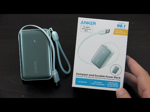 Anker Nano 45W Power Bank 10,000mAh Portable Charger with 2.3 ft
