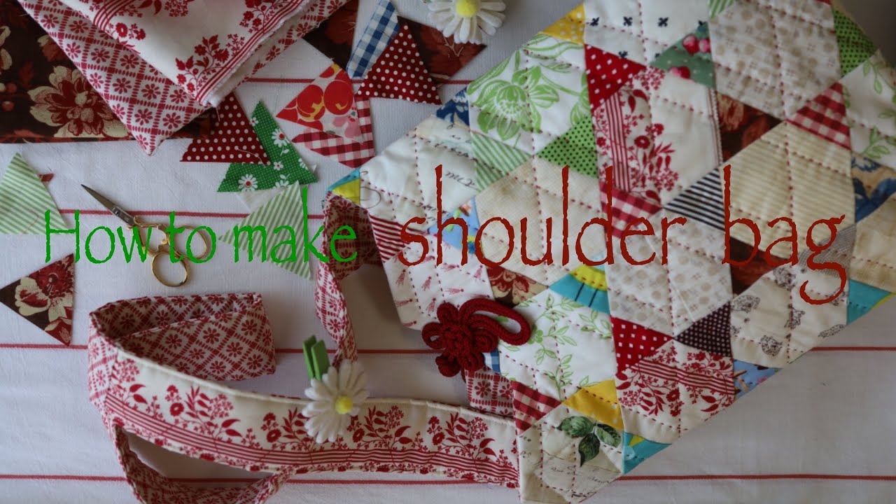 Easy patchwork] How to make a hexagon pattern shoulder bag / 27cm
