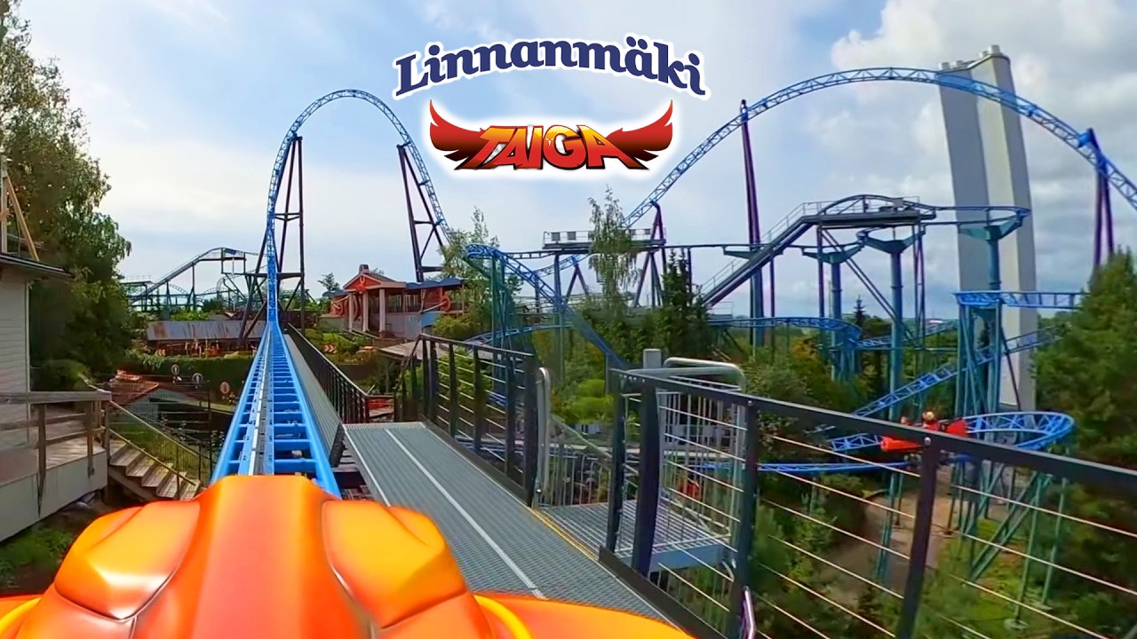 Taiga Multi-Launch Roller Coaster 4K Front Seat POV - Linnanmäki
