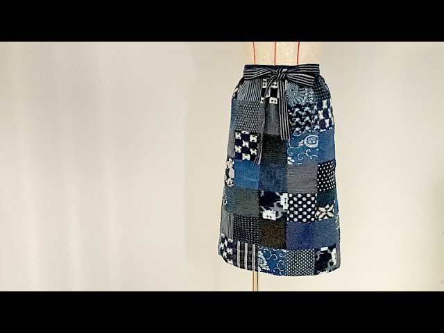 完成🪡 暮らしの手仕事 古布刺し子パッチワークエプロンを作りました