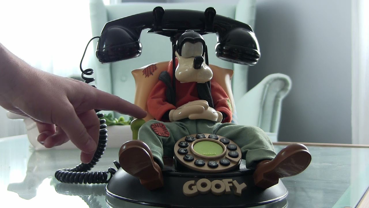 Disney Goofy Telemania Animated Telephone - YouTube