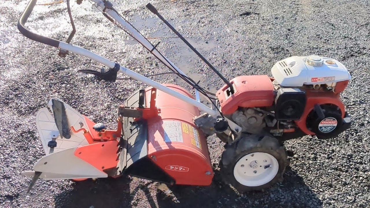 ヤンマーミニ耕うん機MRT6DX培土器付きです - YouTube