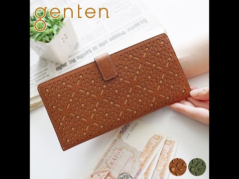 genten（ゲンテン） Dia cut work（ダイヤカットワーク）薄型長財布