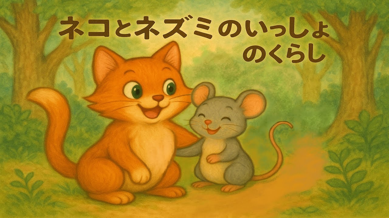 けい 自作絵画 ネコかまくら 猫とネズミと小鳥の絵 けい様 専用 自作