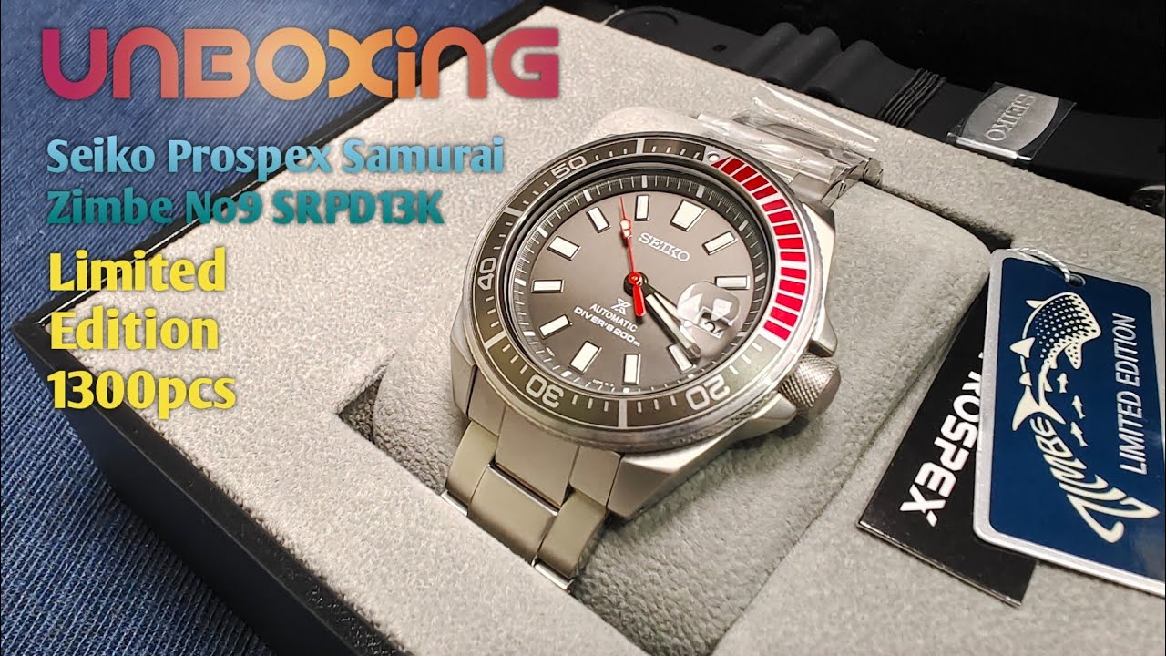 Unboxing Seiko Prospex Samurai Zimbe No9 SRPD13K limited 1300pcs
