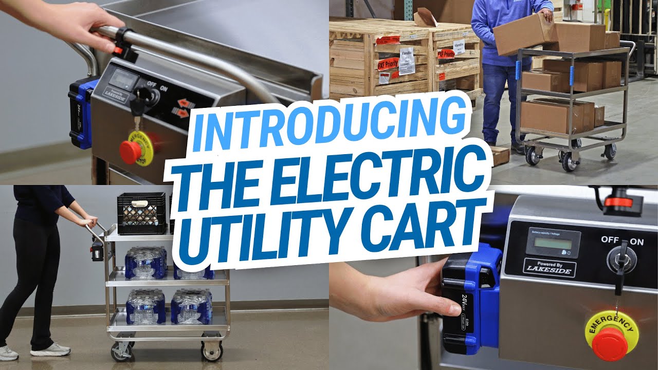 Lakeside 173670 Electric Utility Cart, 3 Shelf: 21