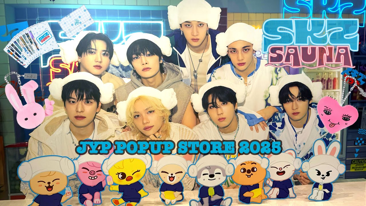 JYP Japan Popup Store Stray Kids Sauna #straykids - YouTube