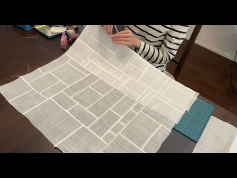 白いモシで大きめポジャギ - YouTube