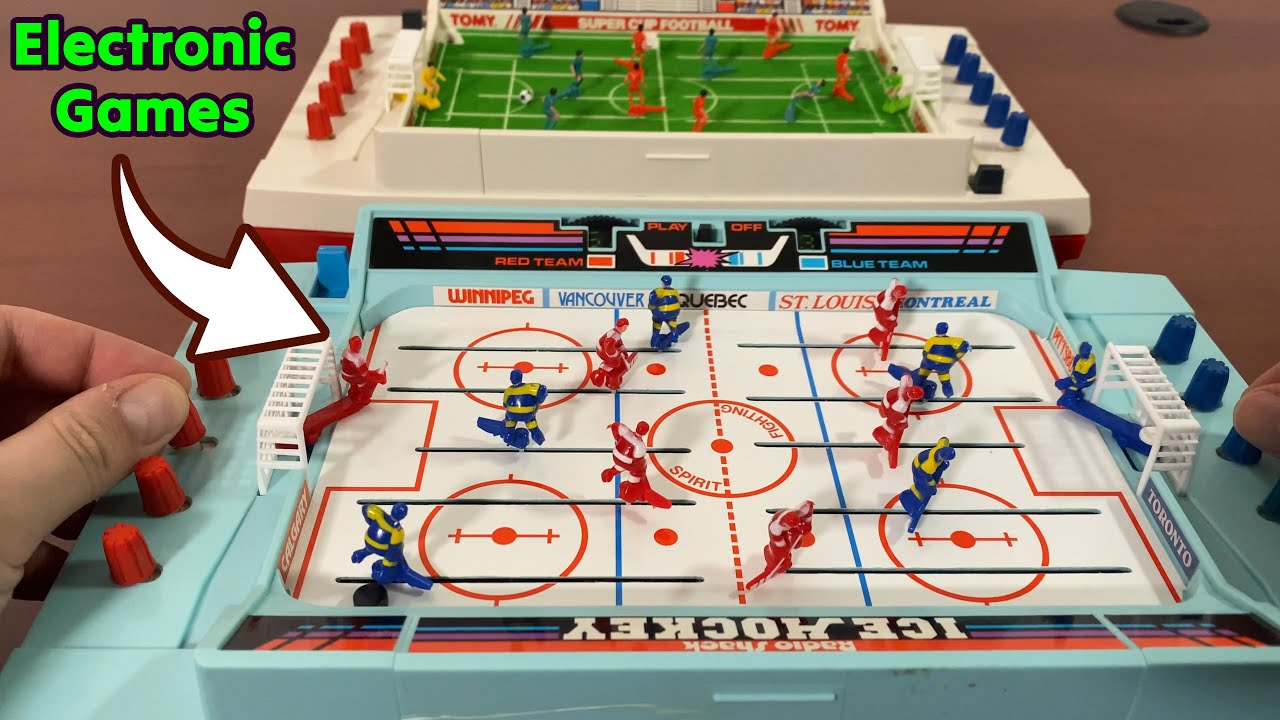 Tomy Super Cup & Tandy Ice Hockey Electronic Games from 1980s