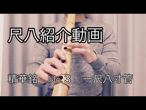尺八紹介 試奏動画 精華銘 No.3 8寸管 - YouTube