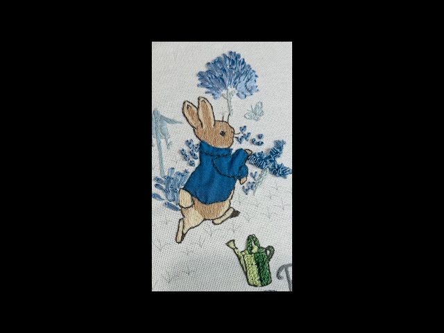 刺繍】ピーターラビット54号ピーター周りのリボン刺繍🎀 アシェット
