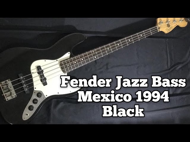 Fender Jazz Bass Mexico Standard Black 1994 - YouTube