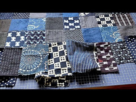 暮らしの手仕事 藍色系古布のパッチワークエプロンを作る 手作り大好き