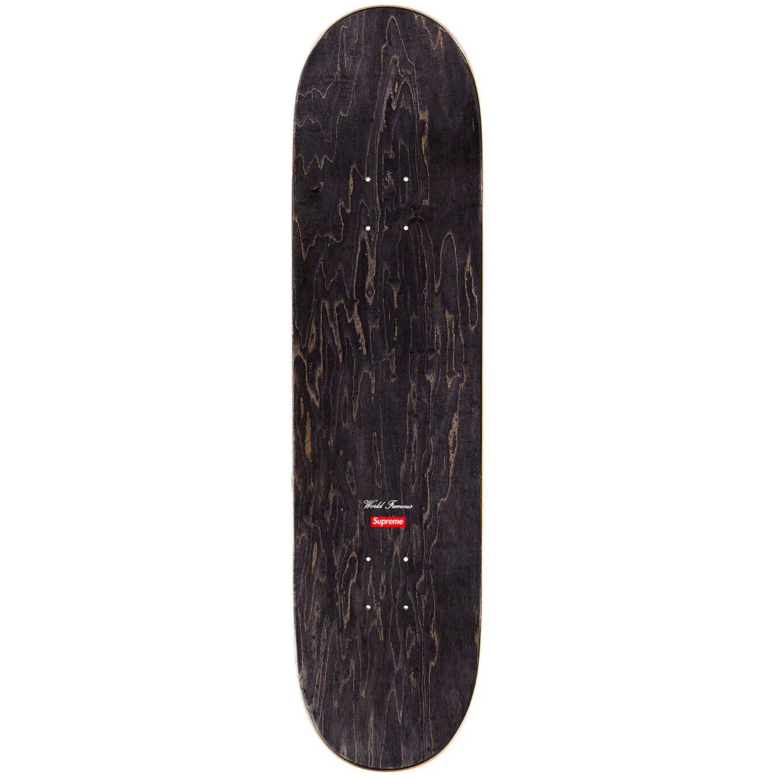Supreme Chrome Logo Skatedeck (Black) • CuratedBySey.com