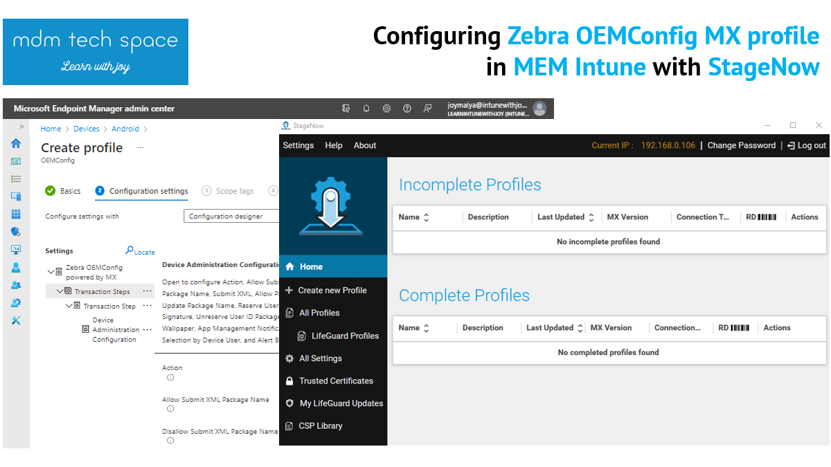 Zebra OEMConfig MX profile in Intune with StageNow - MDM Tech Space