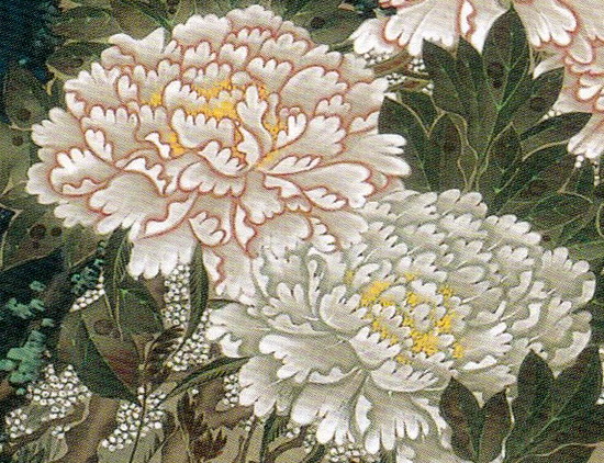 動植綵絵 22 牡丹小禽図 Botan Shokin-zu (Peonies and Small Birds