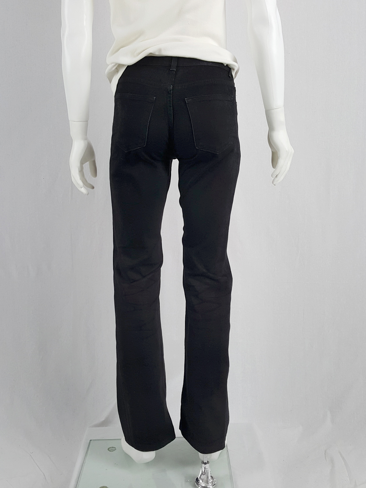 Helmut Lang coated black denim, produced in 1998 - VANIITAS
