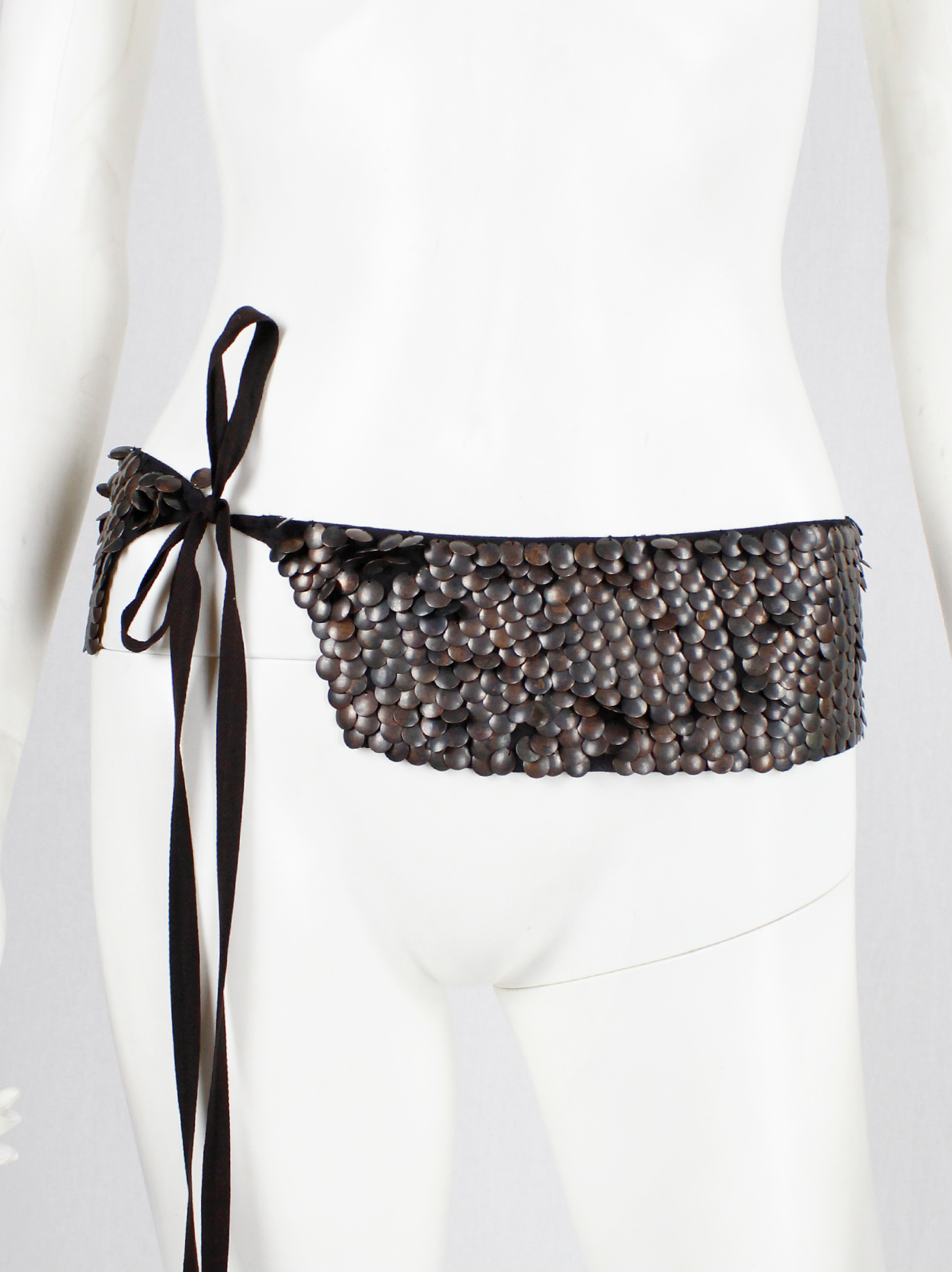 Ann Demeulemeester belt embellished with oxidized bronze metal