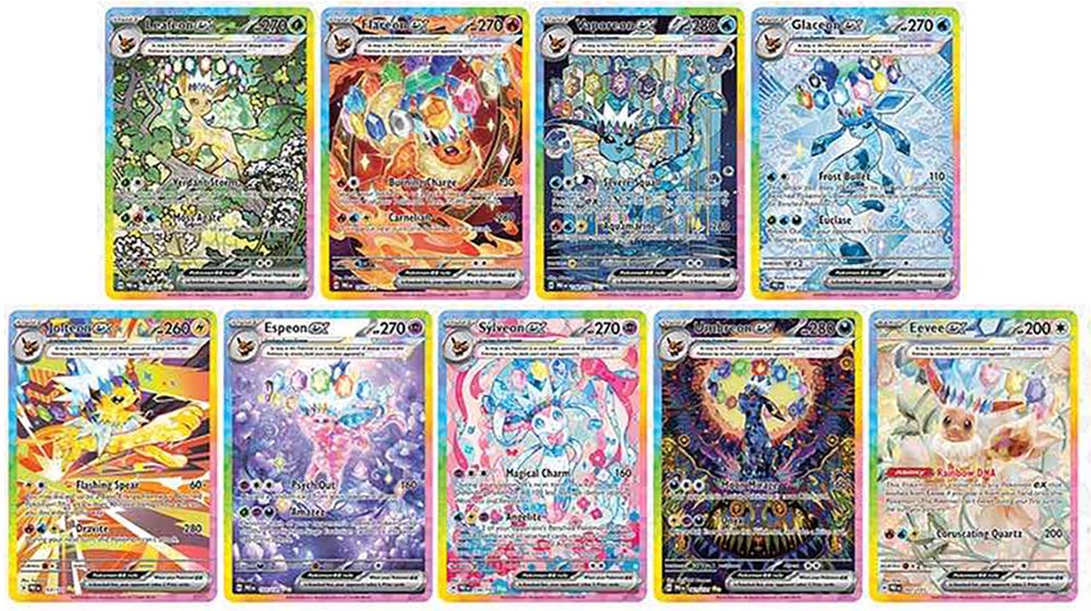 ポケカ】海外でテラスタルフェスexのブイズSARが公開・通常ARにも期待