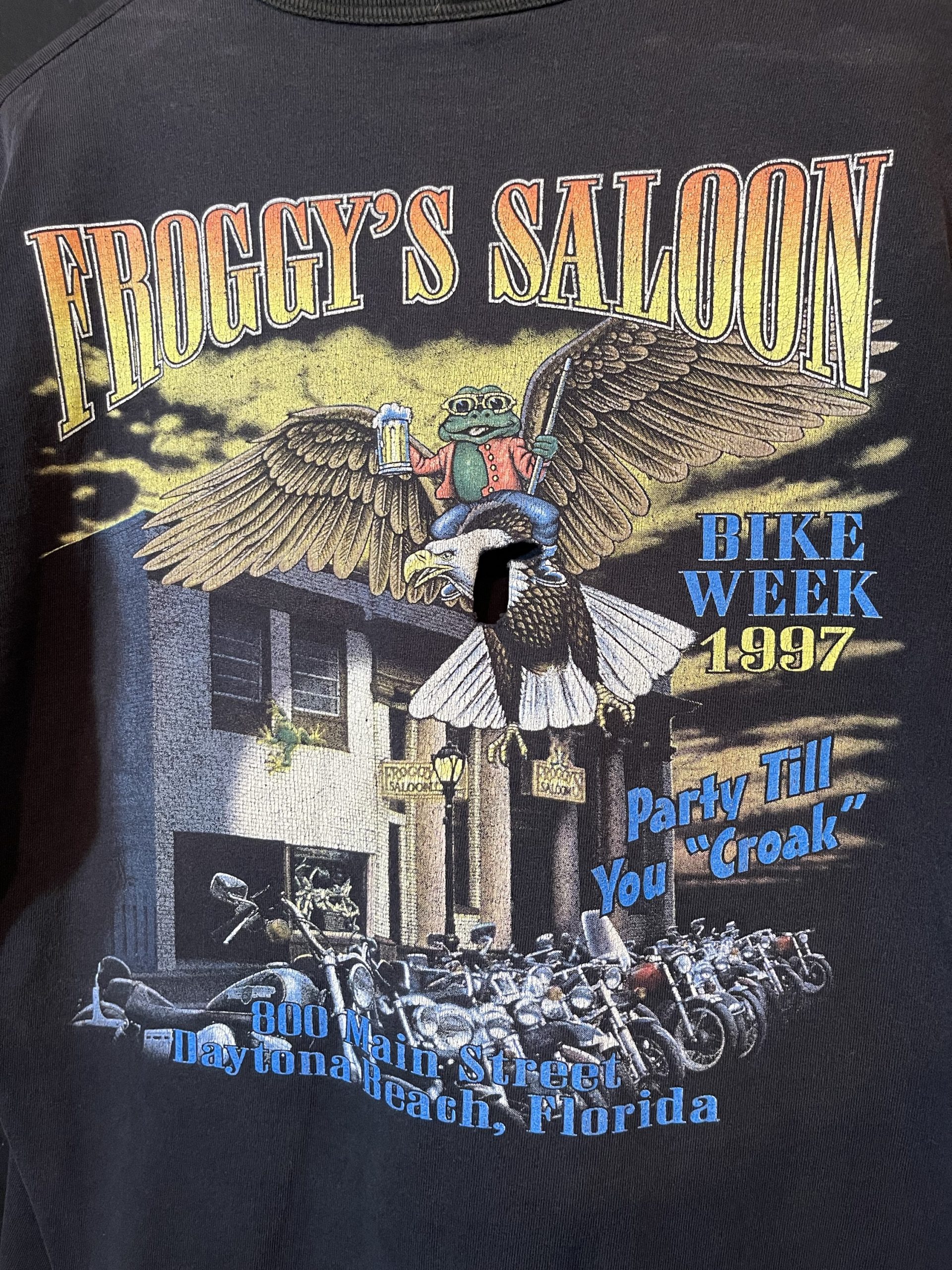 Froggy's Saloon 1997 Bike Week Daytona Beach Florida Tee Black XL